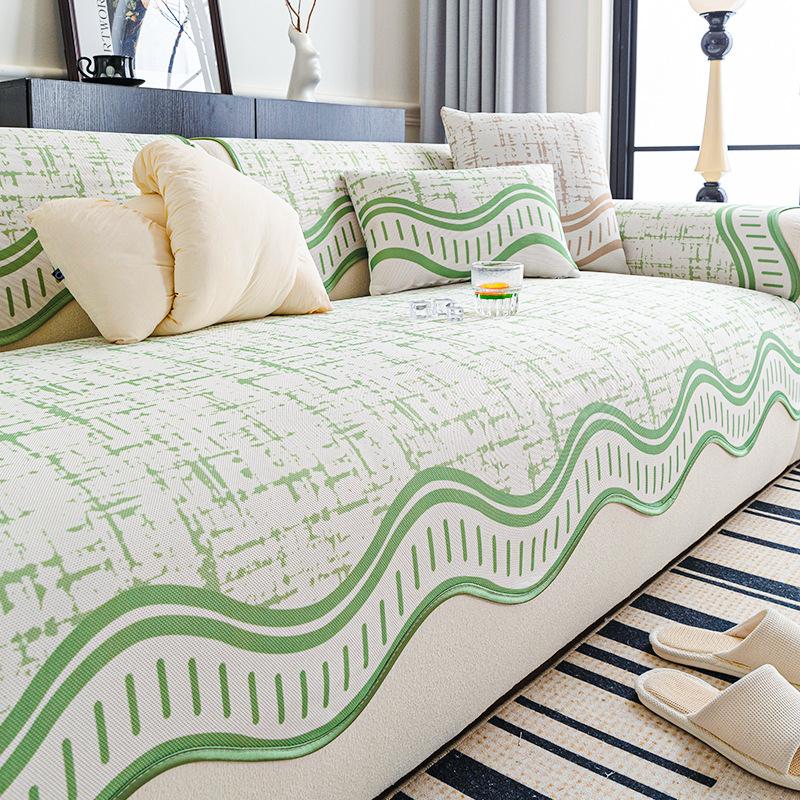 Ice Silk Sofa Cushion Summer Simple Modern Non-Slip Mat Cushion New Summer Cool Sofa Cover Towel