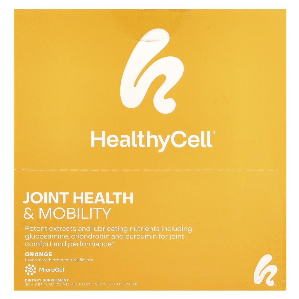 HealthyCell, Supporting Joint Health and Athletic Performance, Orange, 30 Gel Packs, 0.84 Fl Oz (25 Ml) Each
