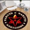 Anime Naruto Print Carpet  Area Rugs Round Carpet for Living Room Floor Mat Flannel Anti-Slip Mat for Children