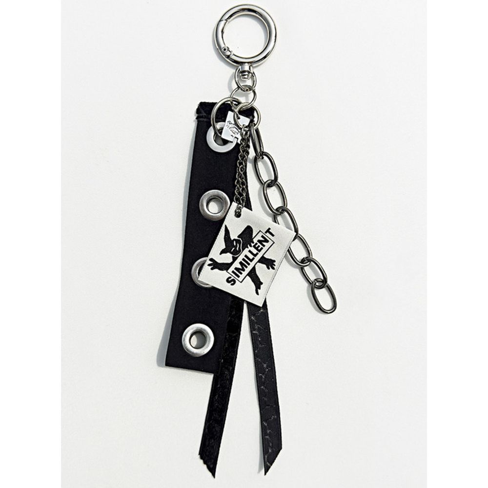 SIMILLENT EYELET STRAP KEYRING_BLACK