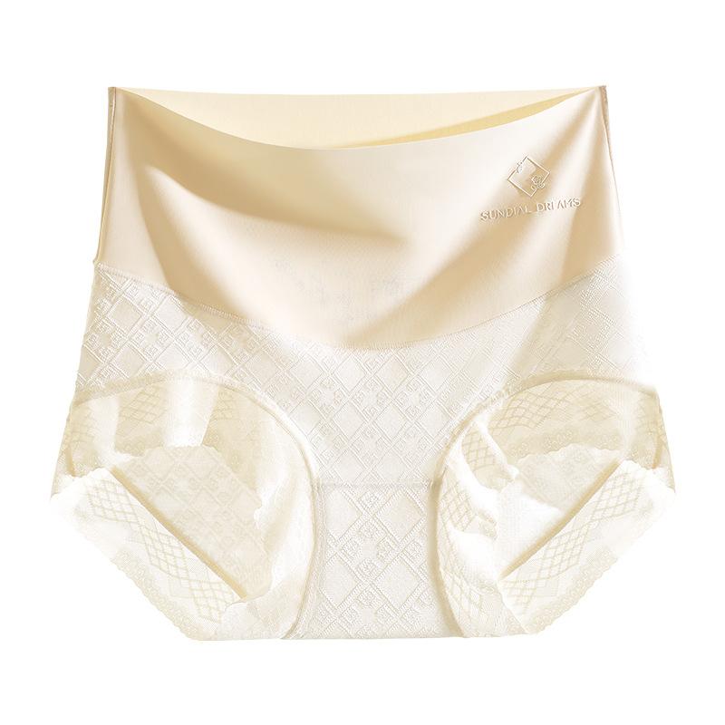 High Waist Underwear Women Belly Lift Hip Antibacterial Crotch Panties Breathable Sexy Lace Seamless Women Briefs