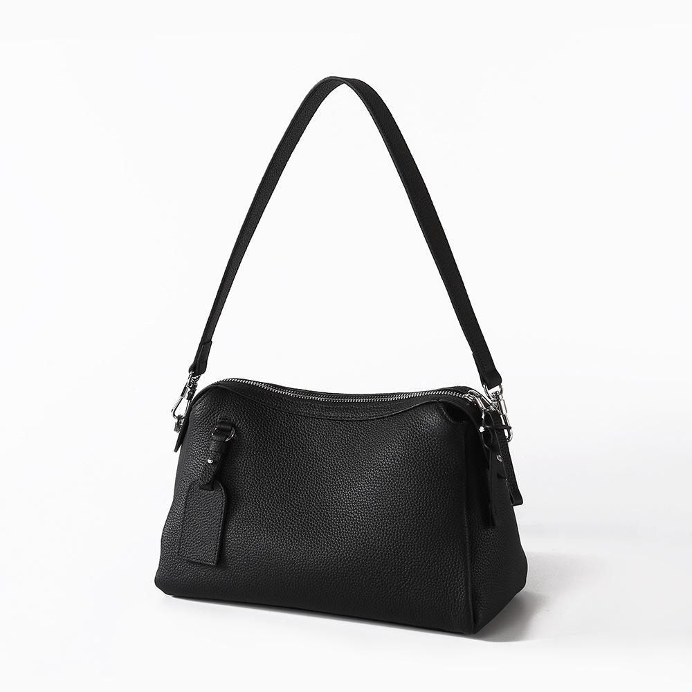 Подушка-сумка из коровьей кожи первого слоя, новый простой нишевый дизайн, портативная сумка через плечо, кожаная сумка-мессенджер большой вместимости