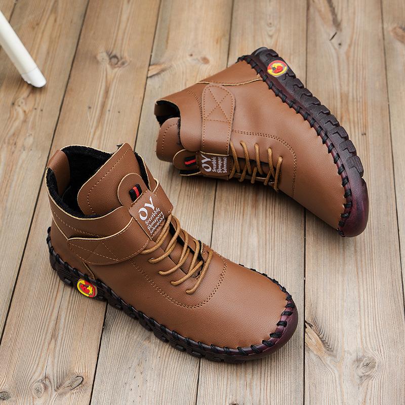 2025 Повседневная женская мягкая обувь на платформе, лоферы, кожаные туфли на шнуровке, туфли без застежек для мам, мягкая подошва, плоская обувь