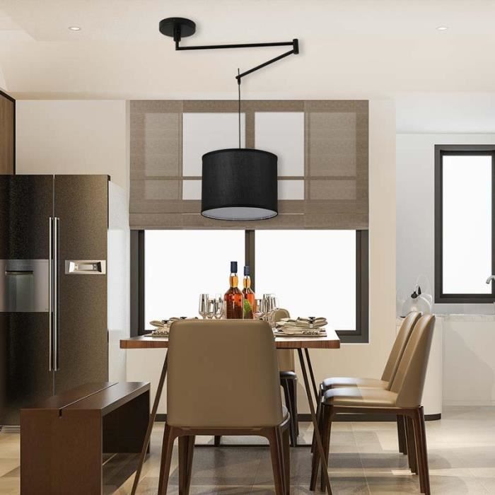 Suspension avec bras articulé "Neck" E27 - Noir