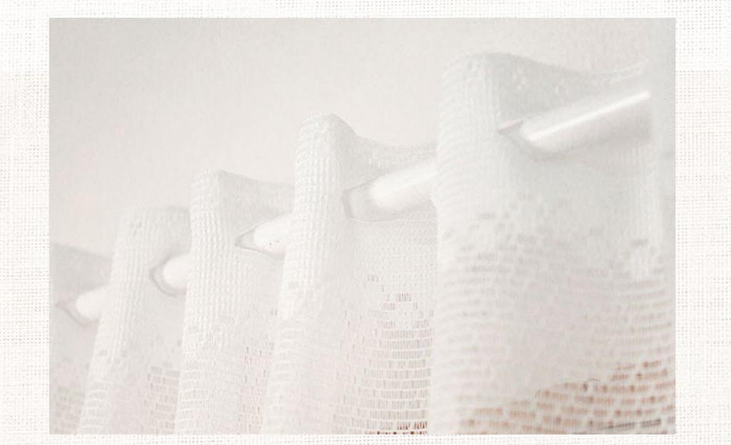 Arie Callister Cafe Rose Pattern Curtain, 150x100cm, White,