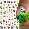 1PC Cute Ant  Nail Sticker Bee Ladybug Succulent Plant Rainbow Slider Manicure Stickers