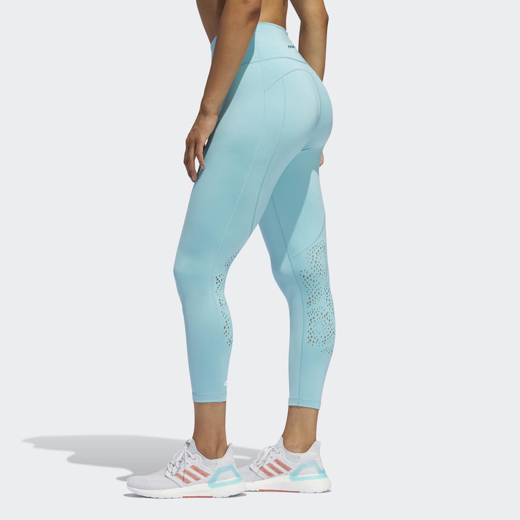 Adidas Believe This 2.0 Primeblue однотонные спортивные брюки с высокой талией и девятью точками, женские брюки ярко-синего цвета FP6824