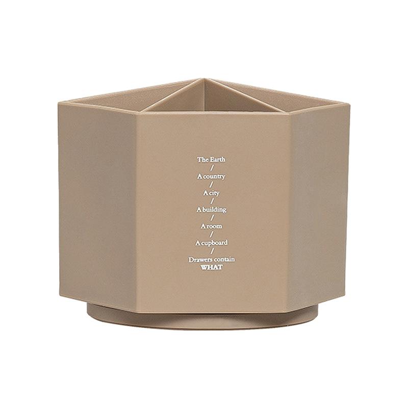 Простой держатель для ручек в форме шестиугольника с 6 ячейками, вращающийся на 360 градусов, настольный органайзер большой емкости для хранения канцелярских принадлежностей и косметики