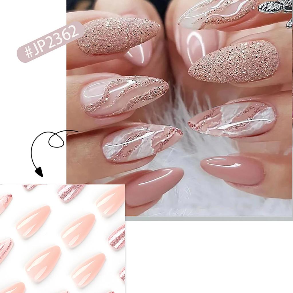 24 шт., съемные накладные ногти, носимые накладные ногти для девочек и женщин, 10 мл