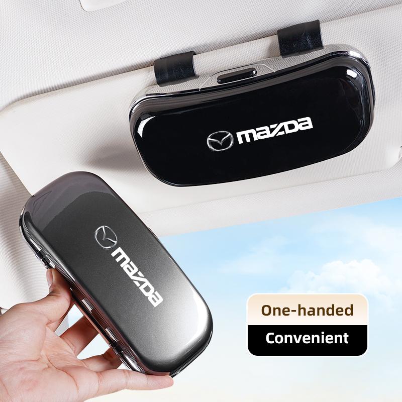 Car Visor Glasses Box Auto Sunglasses Storage Case For Mazda 3 6 2 5 CX5 CX3 Atenza MX5 CX7 Axela CX30 CX90 CX60 CX50 MX30 CX9 bv7