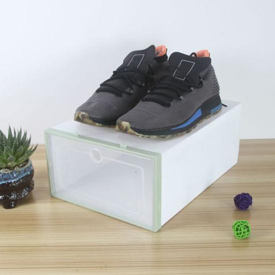 Держатель для обуви Прозрачный легкий полипропиленовый прозрачный пластиковый штабелируемый органайзер для обуви для дома