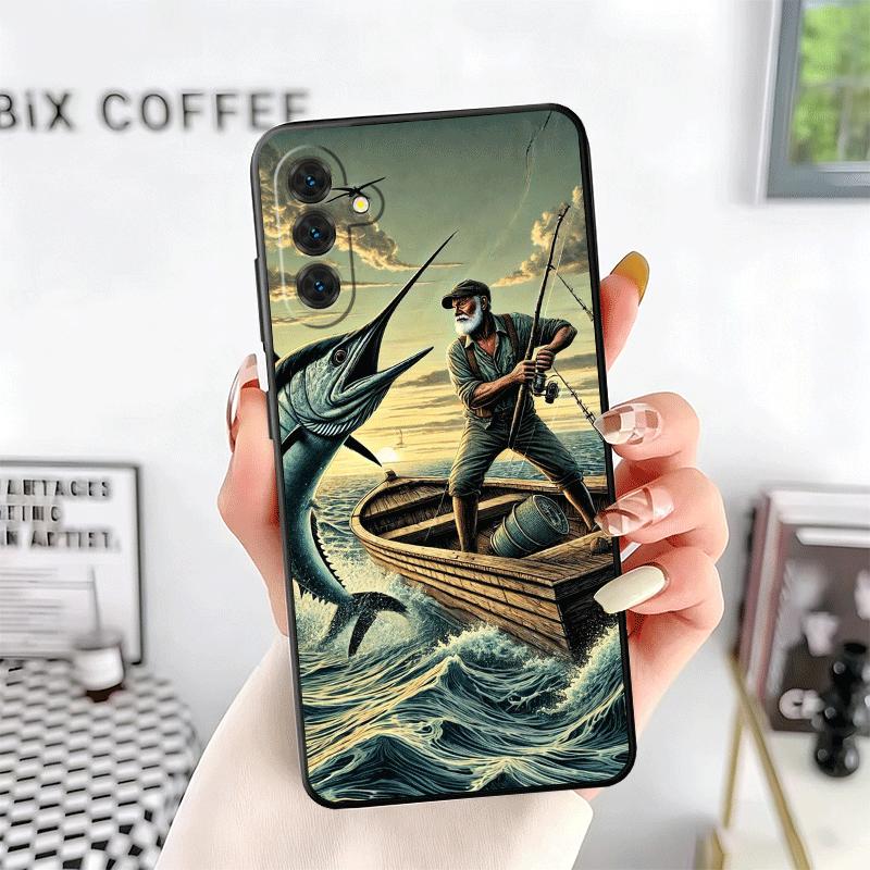 Hunting Fishing Man Soft Phone Case for Samsung A17 A37 A57 A16 A26 A36 A56 A15 A25 A35 A55 A14 A24 A34 A54 A13 A23 A33 A53 A52