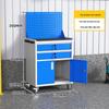 Heavy-Duty Multifunctional Tool Cart with Drawers for Workshop Storage