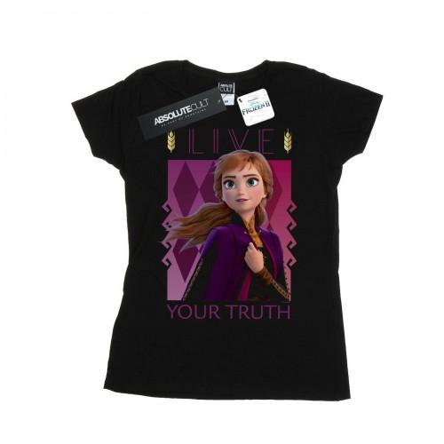 Disney Womens/Ladies Frozen 2 Anna Live Your Truth Cotton T-Shirt