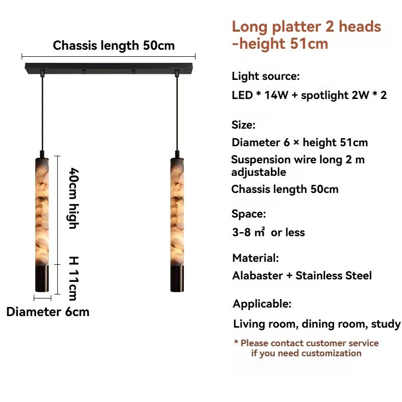 Spanish natural marble pendant light modern luxury villa hotel bar bedroom light home decoration simple design pendant light