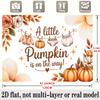 Autumn Floral Pumpkin Party Banner, Polyester Fabric Backdrop for Home Room Wall Decor