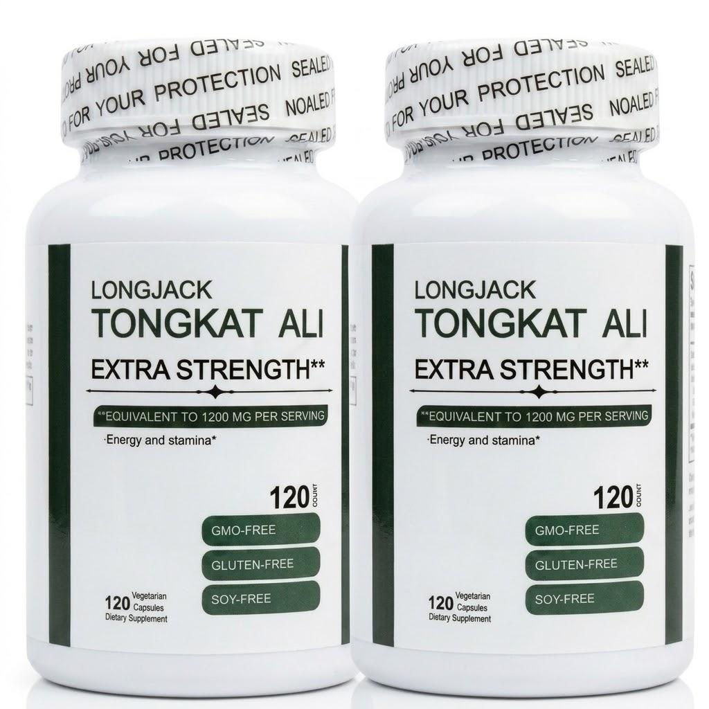 Longjack Tongkat Ali Extra Strength – For Natural Energy & Stamina Support | 120 Veggie Caps