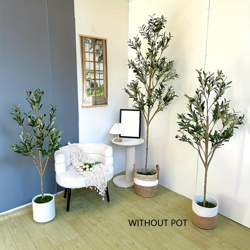 Искусственное оливковое дерево | Пластиковое украшение для дома, гостиной, домашнего офиса, сада | Подарок на новоселье в современном стиле, оливковый декор