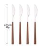 4/12/16Pcs Cutlery Set Chopsticks Knives Forks Spoons Tableware Set with Imitation Wooden Handle Korean Japanese Dinnerware Set