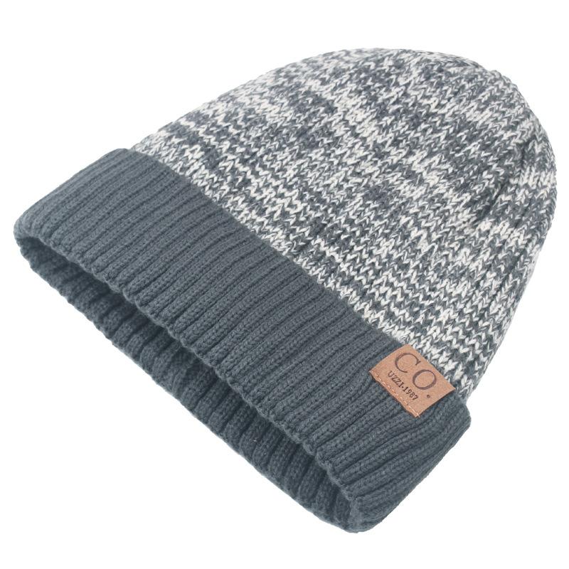 Шерстяная шапка, женская зимняя вязаная бархатная толстая теплая ветрозащитная шапка, мужские шапочки Skullies, лыжная кепка