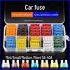 Смешанный автомобильный комплект предохранителей, средние и мини-размеры, 5A-40A для легковых и грузовых автомобилей