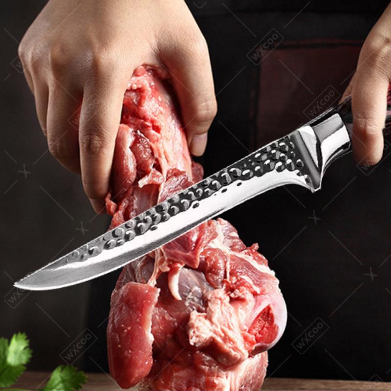 Профессиональный нож для разделки мяса, кованый нож ручной работы, ножи шеф-повара из дамасской стали, тесак для мяса, нож мясника, кухонные принадлежности