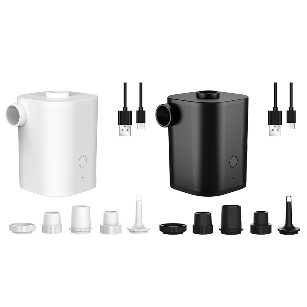 Электрический воздушный насос Портативный беспроводной воздушный насос Насос для надувного матраса Насос для кемпинга и вентилятора Насос для танка Вакуумный насос USB Type-C