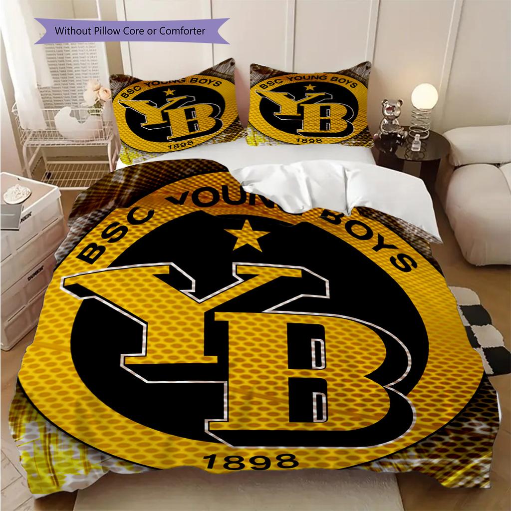 Боруссия Дортмунд Логотип Узор Комплект Постельного Белья Одеяло Пододеяльник Наволочка Домашний Декор Подарок на День Рождения (1 пододеяльник + 2 наволочки, без наполнителя)