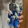 Синие Цветы для Apple 17promax Мультяшные Милые для IPhone16pro Линза Всестороннее Покрытие 15 Новый Стиль 14