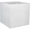 Square Flower Pot 50 Cm - EDA - Graphite - 57 L - 49.5 X 49.5 X H. 49.5 Cm - Limed White