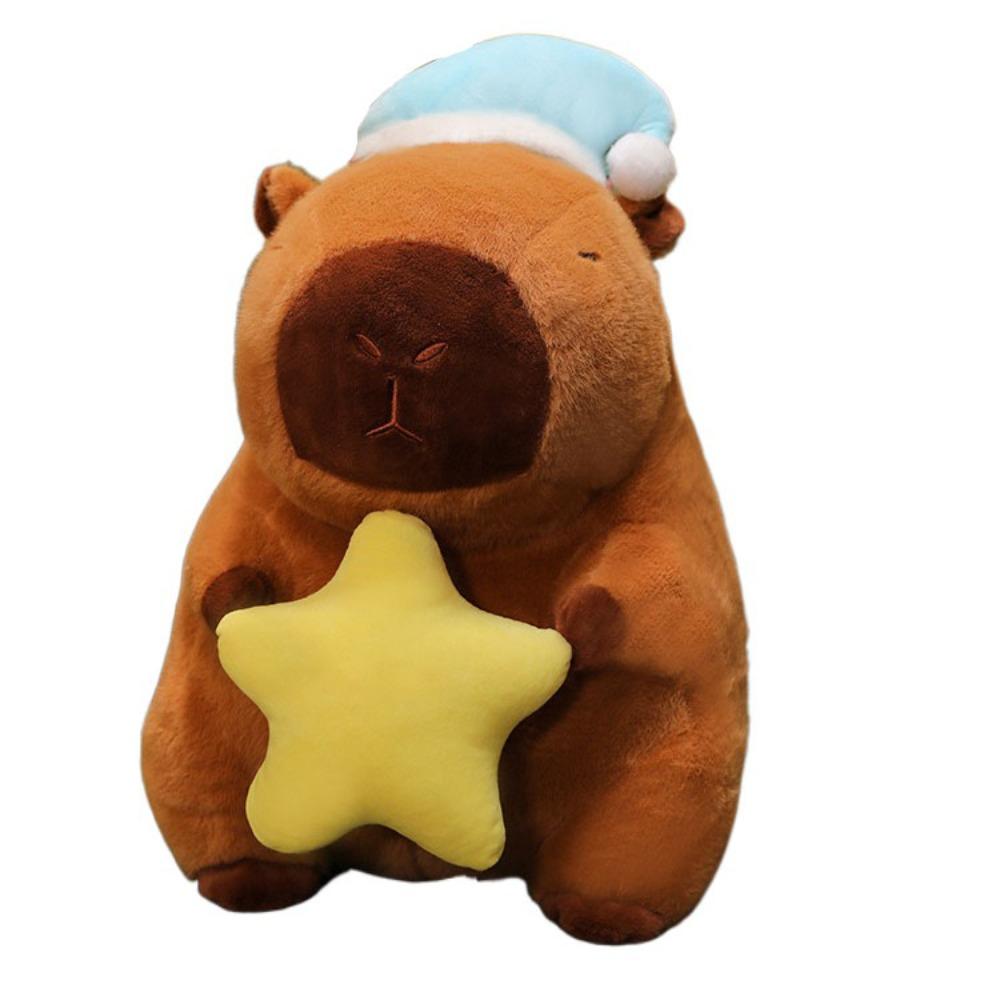 Moon Goodnight Capybara Doll Star Capybara Fluffty Doll Capybara Plush Toy Christmas