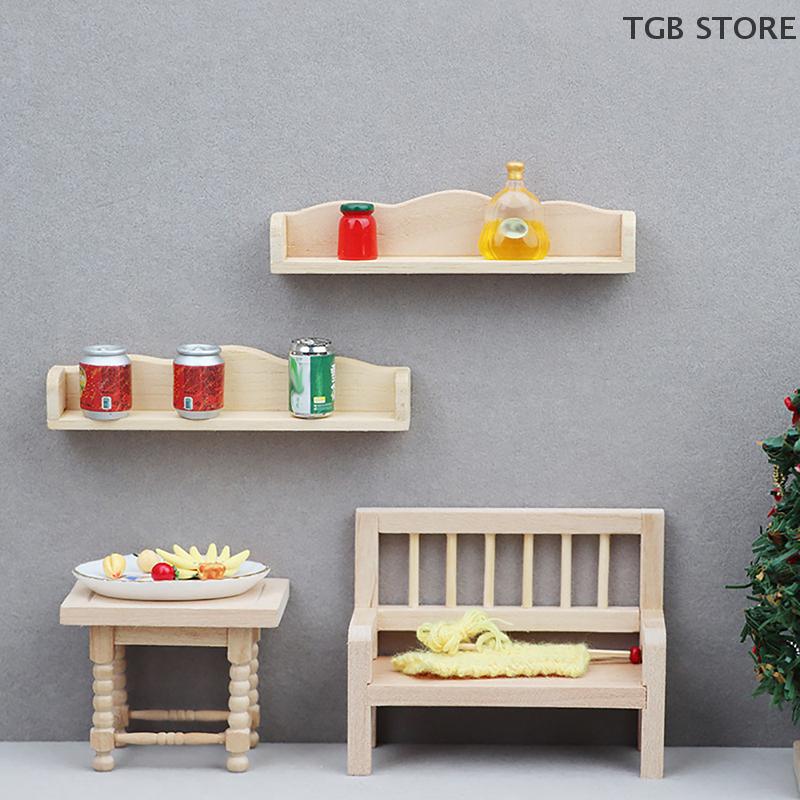 1:12 Hanging Wall Shelf Storage Rack Shelf Model Furniture Dollhouse Miniature Decor Toy Doll Accessories