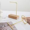 Holder Desktop Ornament Necklace Storage Wood Base Rack Bracelet Earring Jewelry Display Stand