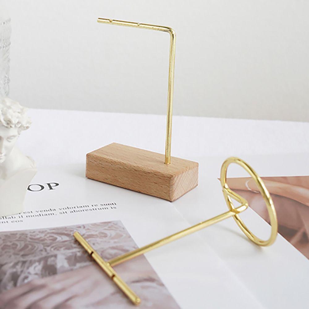 Holder Desktop Ornament Necklace Storage Wood Base Rack Bracelet Earring Jewelry Display Stand