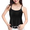 [veimia] Camisole with Cup Ladies [Summer Saving, Slimming & Cool Look] High Elasticity Soft Shirring U-neck Slender Effect Sweat Absorbent and Quick