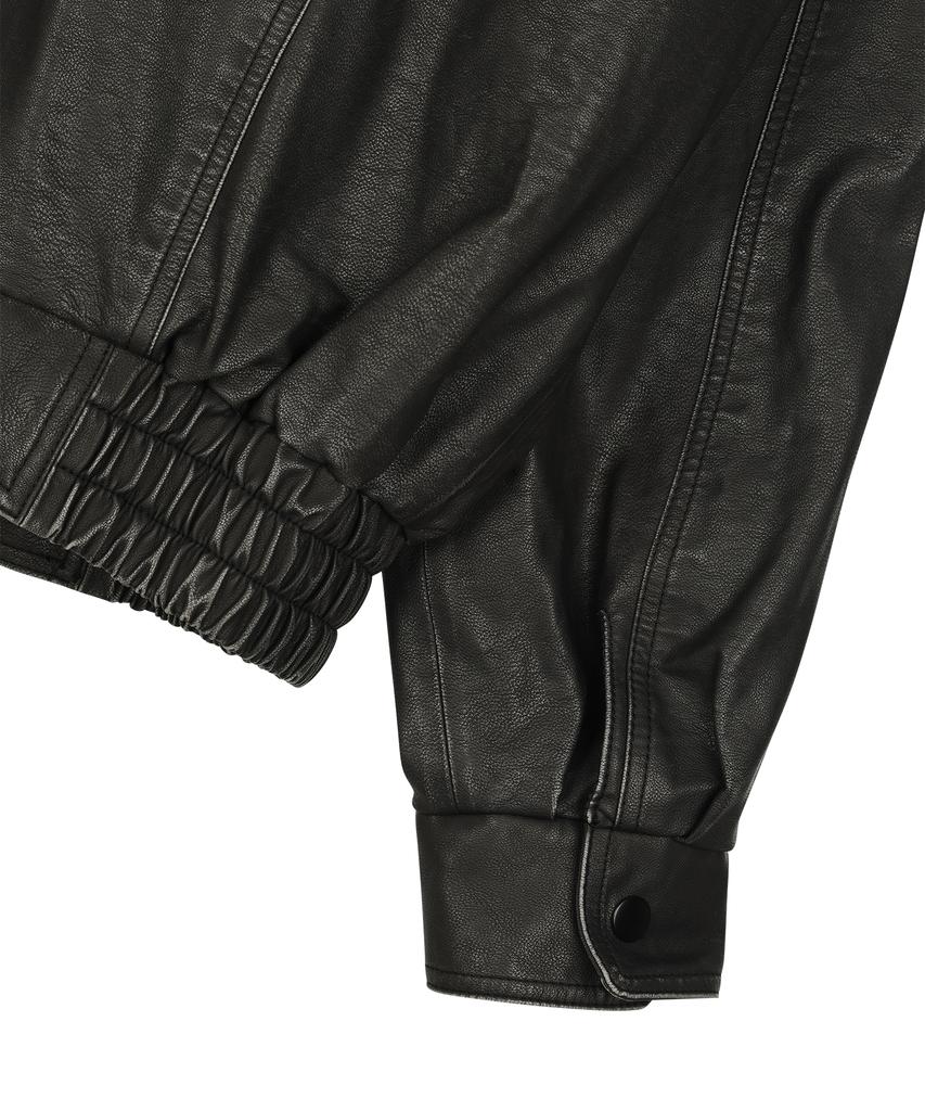 Sunday Fruit Market Sunday Vintage Leather Jacket Black