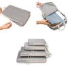 4 Pcs/Set Suitcase Compression Packing Cubes Travel Luggage Organizer Packing Cubes Extensible Luggage Cubes Storage Bag