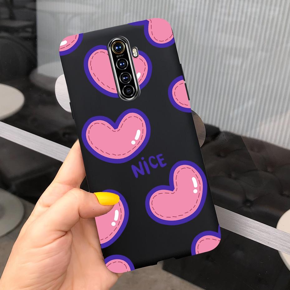 Чехол для телефона Realme X2 Pro Чехол Realme XT X2 Милый рисунок Конфетный цвет Силиконовая задняя крышка Для RealmeX2 X 2 Pro XT Мягкий ТПУ Чехол