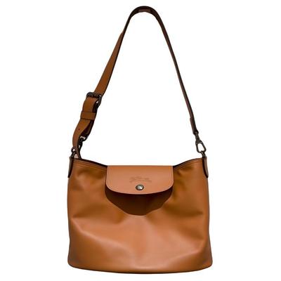 Le Pliage Xtra Съемный регулируемый плечевой ремень Кожаная сумка через плечо Женская сумка через плечо Оранжевый 10341987M19