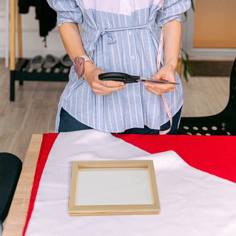 Operitacx Маленькая деревянная рама для шелкографии с сеткой для шелкографии Деревянная и рама 4 штуки Сетка, Экран, Форма,