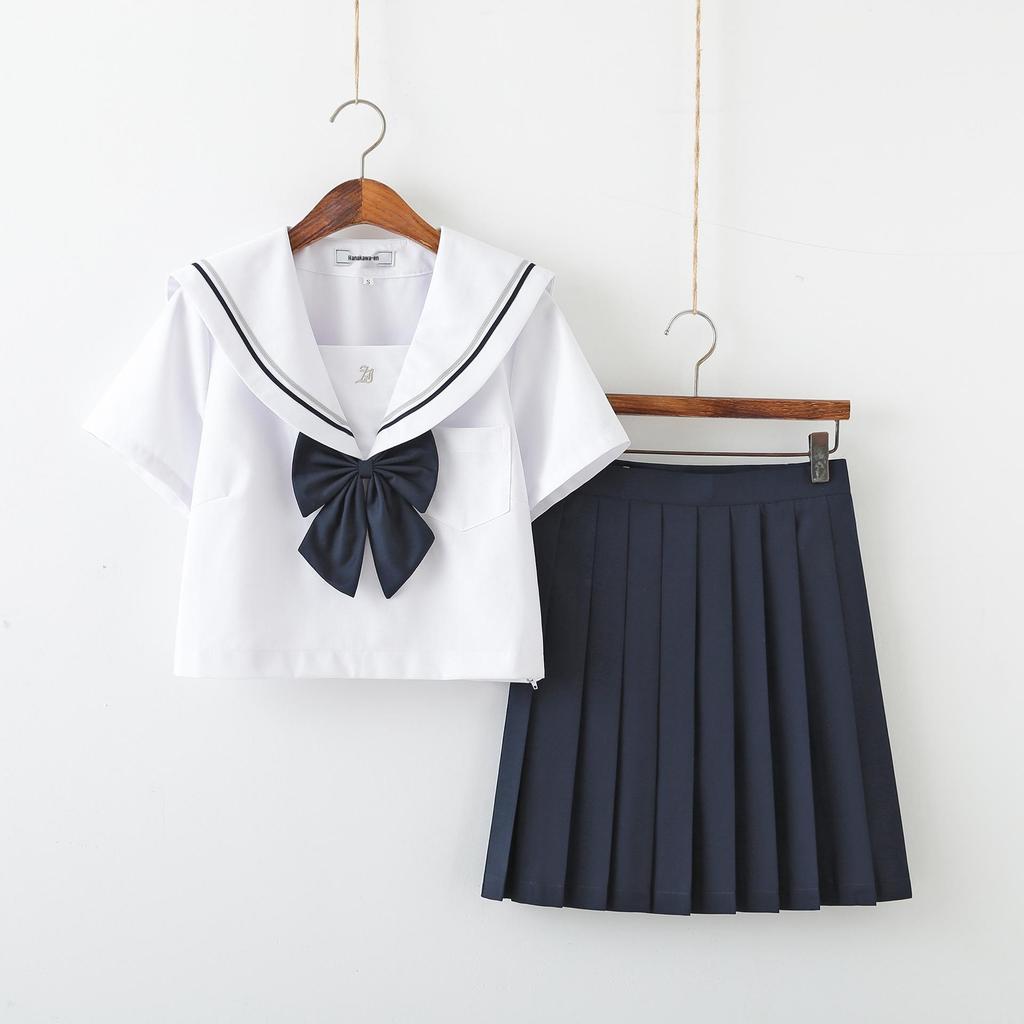 Kishi Original Japanese Sailor Uniform: Long Skirt Middle School Set for Women