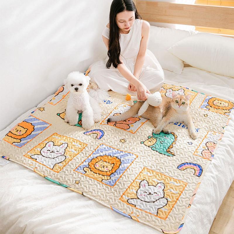 Pet Bed Mat Dogs Cats Soft Sleeping Pad Waterproof Breathable Floor Indoor Use Small Medium Dog