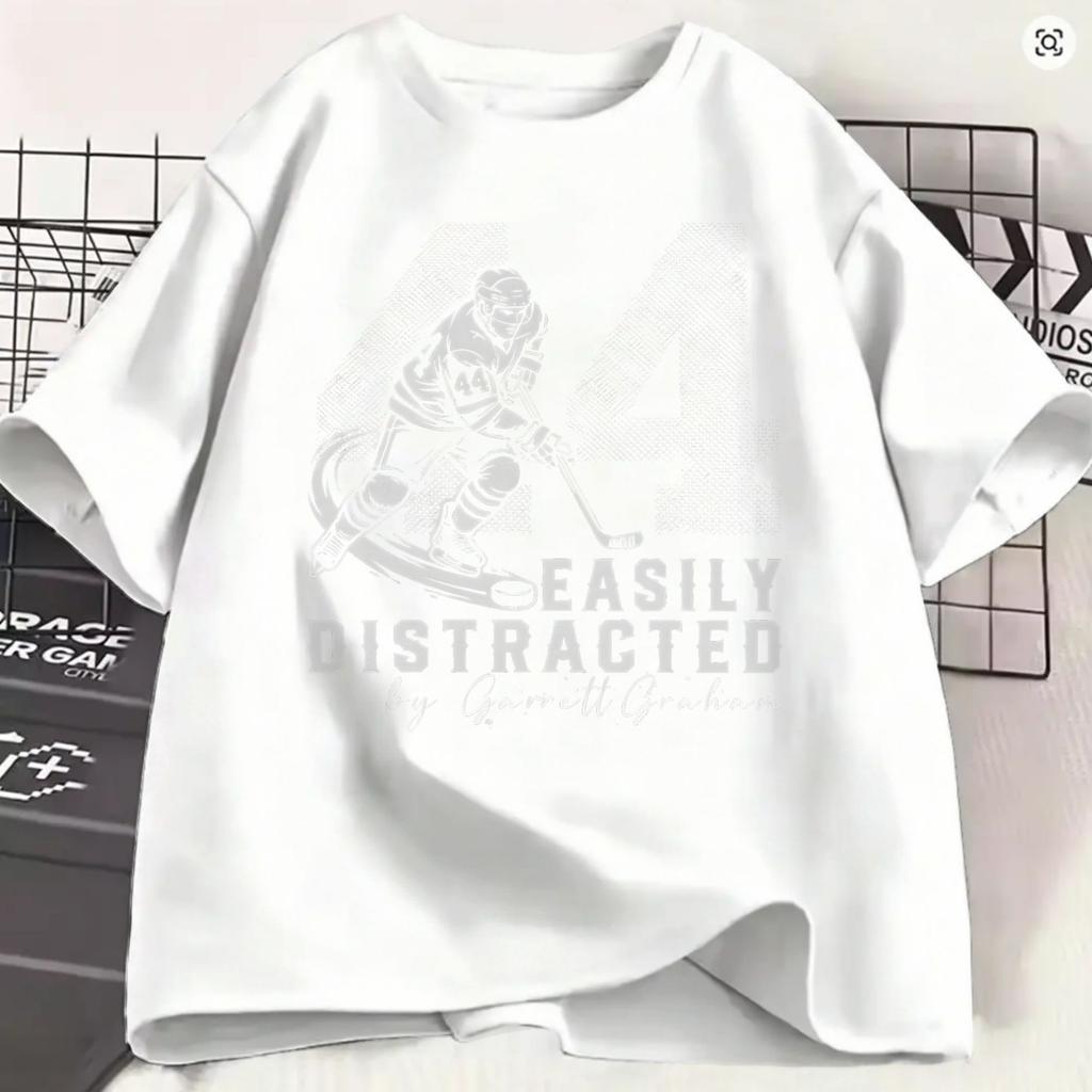 Unisex Tshirt Offcampus Funny 100 Cotton Short Sleeve Easily Distracted By Garrett Graham 44 T Shirt Round Neck Tops New Arrival