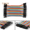 40Pcs/Row 10cm M-M M-F F-F Dupont Wires Jumper Cables for Breadboard Electronics