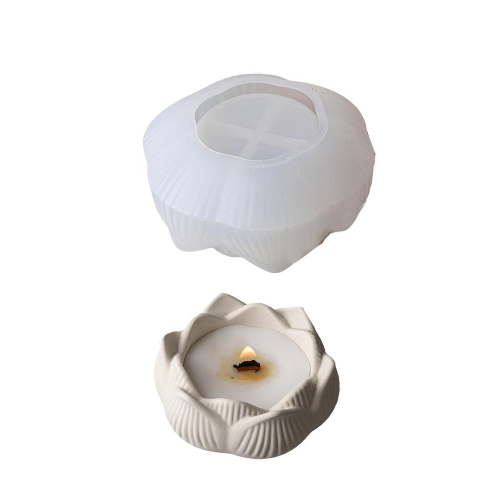 3D Flower Resin Jar Molds Flower Candle Cup Silicone Molds for Epoxy Resin Candle Holder Storage Jar Home Decoration