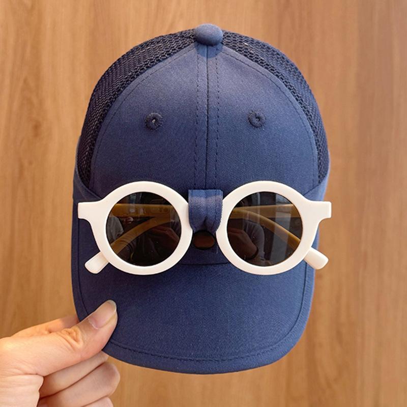 Съемные очки Детская шляпа Детская бейсболка из сетки для мальчика Корейский стиль Модная детская весенняя бейсболка для девочки