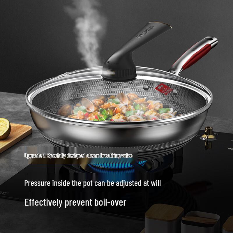 KOBACH 5th Gen Antibacterial Non-stick Stainless Steel Wok