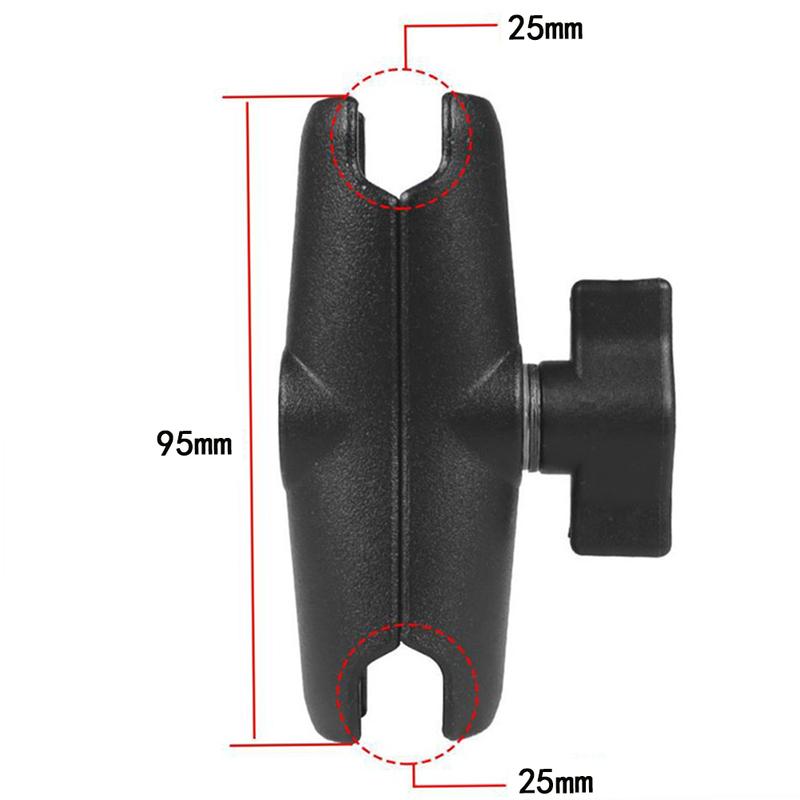 Double Socket Arm for RAM Mount for 25mm 1" Ball Head Clamp Phone Hold-Bicycle Motorcycle Action Camera Extension Arm Accessory