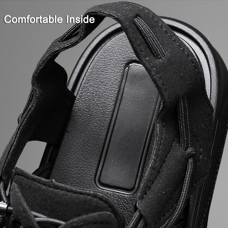Summer Men Sandals Weaving Design Outdoor Beach Sandals Breathable Casual Flat Soft Sole Footwear