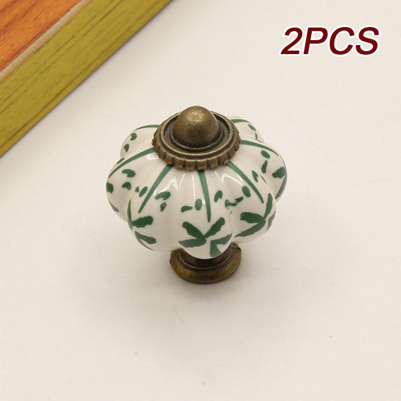 2 шт. художественная керамическая ручка для ящика с одним отверстием синяя и белая фарфоровая керамическая винтажная ручка для ящика шкафа или гардероба 38x35 мм